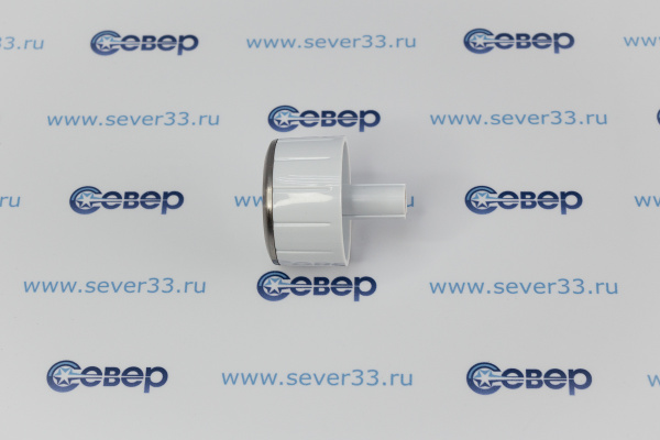 Ручка крана De Luxe мод. 5040 Г, белая, нов.обр. (длинная ножка, для газ. плит) без пружин_3