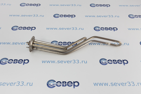 ТЭН для водонагревателя 2000W (0,7+1,3) (нерж) под анод М4 изогн_3