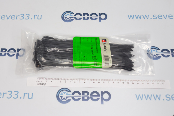 Стяжки нейлоновые 4x200 черный FORTISFLEX_2