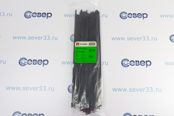 Стяжки нейлоновые 5x350 черный FORTISFLEX_2