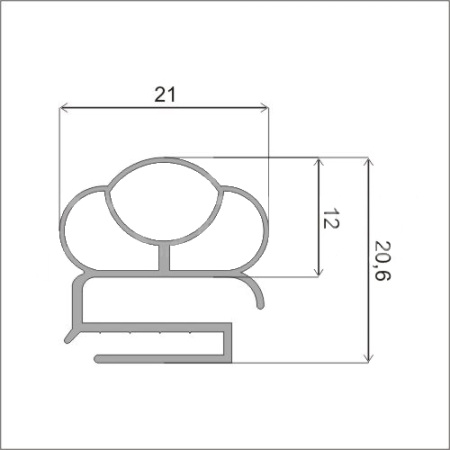 Уплотнитель проф. С2 119х59 см | Продажа, монтаж и обслуживание холодильного оборудования | Север33
