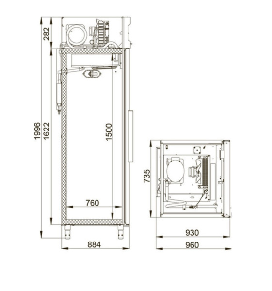 Шкаф холодильный Polair CB107-S_9