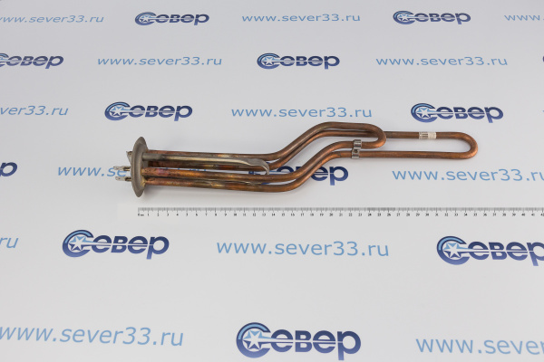 ТЭН RF 2500W(1000+1500), ИТА, медь, Ø64мм, клеммы под разъем+под винт, Shuttle, L375мм, горизонтальн_3