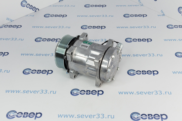 Компрессор кондиционера поршневой Sanden 7H15,12V,PV8, RC-U0809 выходы вертикальные (O-ring) 34-7 _5