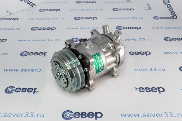 Компрессор кондиционера поршневой Sanden 7H15,12V,А2, RC-U0811 выходы вертикальные (O-ring) 34-78_2