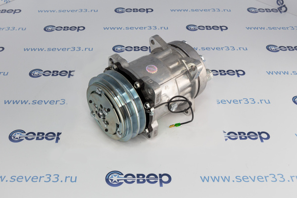 Компрессор кондиционера поршневой Sanden RC-U0829(7H15,12v,A2) выходы горизонт. (O-ring) 34-78_2
