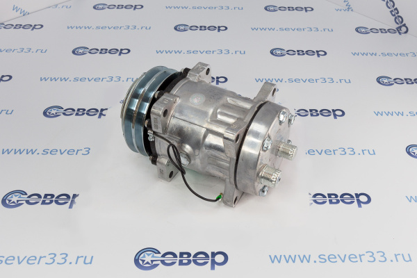 Компрессор кондиционера поршневой Sanden RC-U0829(7H15,12v,A2) выходы горизонт. (O-ring) 34-78_3
