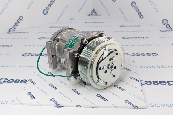 Компрессор кондиционера поршневой Sanden 7H15,24V,PV8, RC-U08083Э выходы горизонт. - (O-Ring) 1-14_3