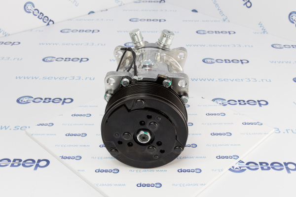 Компрессор кондиционера поршневой 5H14,12V,PV8, RC-U0805 выходы вертикальные (O-ring) 34_3