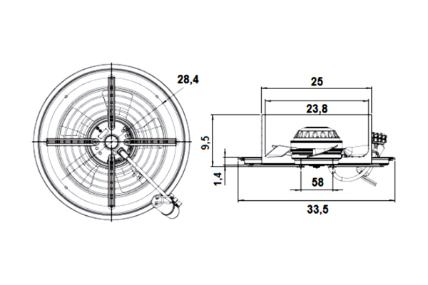 Осевой вентилятор BDRAX 250 2K