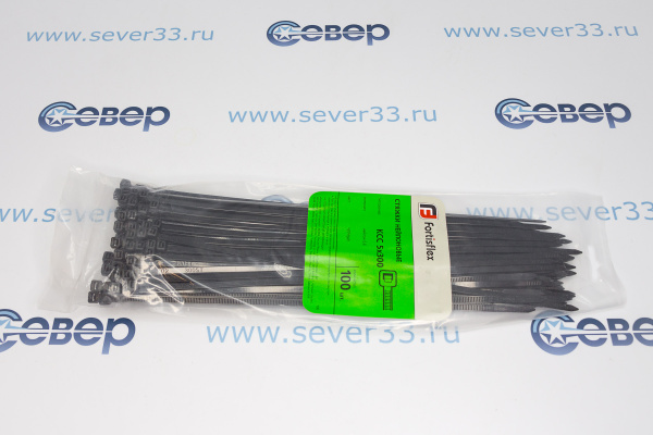 Стяжки нейлоновые 5x300 черный FORTISFLEX_01