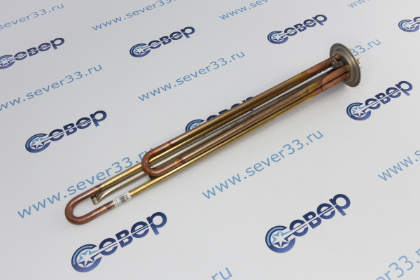 ТЭН RF 2500W(1000+1500), TW, медь, Ø64мм, М4, клеммы под разъем+под винт, Shuttle, L400мм_3