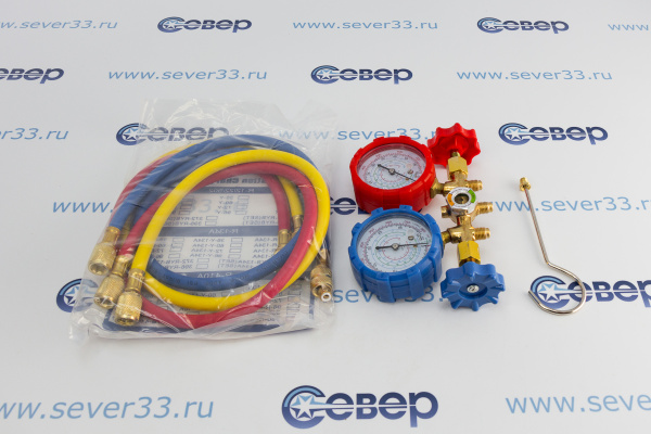 Коллектор двухвентильный CT-536 G (R-410A, R-22, R-134, R-404) с шланг. в компл._3