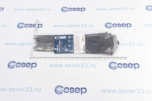 Стяжки нейлоновые 5x300 черный FORTISFLEX_3