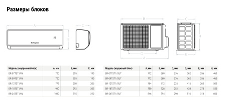 Сплит-система Berlingtoun Leeds BR-09TST1 On/Off | Продажа, монтаж и обслуживание холодильного оборудования | Север33