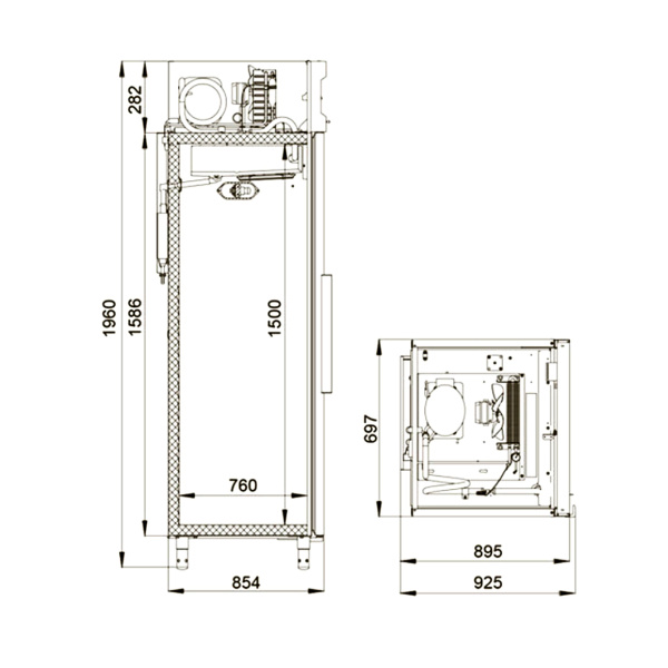 Шкаф холодильный Polair CM107-S_9