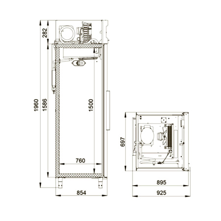 Шкаф холодильный Polair CV107-S (-5...+5°C) | Продажа, монтаж и обслуживание холодильного оборудования | Север33