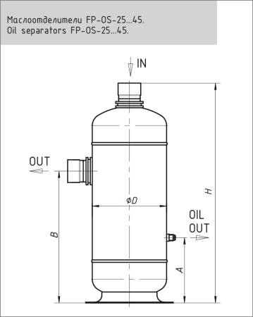 Маслоотделитель FP-OS(MP)-45-258 2 5/8" | Продажа, монтаж и обслуживание холодильного оборудования | Север33
