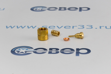 Штуцер Gomax прямой DN2 1/4 XBA02C с медной прокладкой | Продажа, монтаж и обслуживание холодильного оборудования | Север33