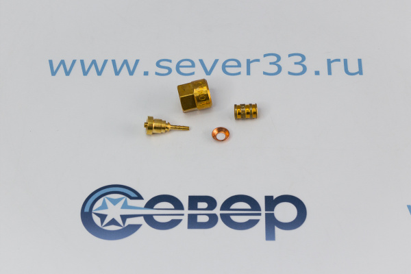 Штуцер Gomax прямой с депрессором DN2 14 ХBВ02C с медной прокладкой_2