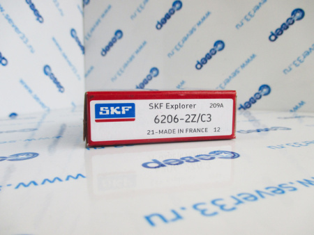 Подшипник SKF 6206 ZZ (30x62x16)  | Продажа, монтаж и обслуживание холодильного оборудования | Север33