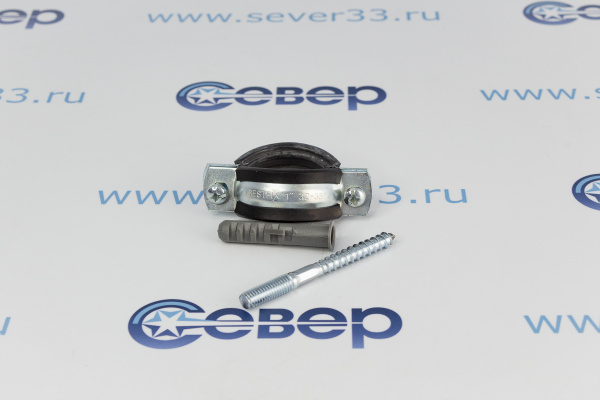Хомут трубный Bestfix 1 (32-35мм) Комплектхомут+шпилька шуруп+дюбель_2
