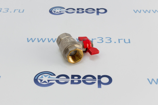 Шаровой кран IDC, ручка бабочка, ВН-ВН, никел., PN40 12_2