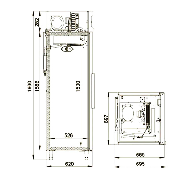 Шкаф холодильный Polair CM105-S_9