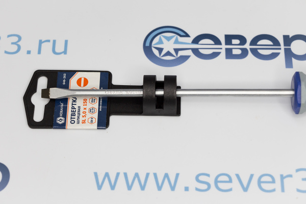 Отвертка Ultra Grip КОБАЛЬТ SL 5,0 х 150 мм CR-V, двухкомпонентная рукоятка_2e