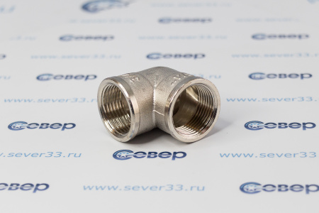 Угольник, латунь, внутренняя/внутренняя резьба 3/4"х90°, никель, RTP | Продажа, монтаж и обслуживание холодильного оборудования | Север33