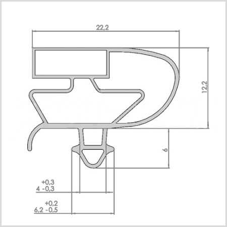 Уплотнитель Минск - 1700 ,1701,1704 (б) профиль Е-А (105x56,5) | Продажа, монтаж и обслуживание холодильного оборудования | Север33