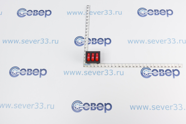 Выключатель 3-клавишный с индикацией, 380 V_4