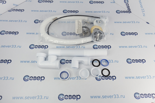 Сифон для ванн Универсал с автомат. сливом и переливом 600 мм (120) ВИРПЛАСТ_2