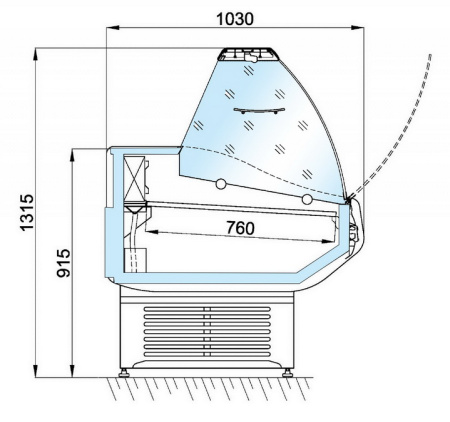 Холодильная витрина Ариада Ариэль ВС-3-200 (0…+6 ºС) | Продажа, монтаж и обслуживание холодильного оборудования | Север33