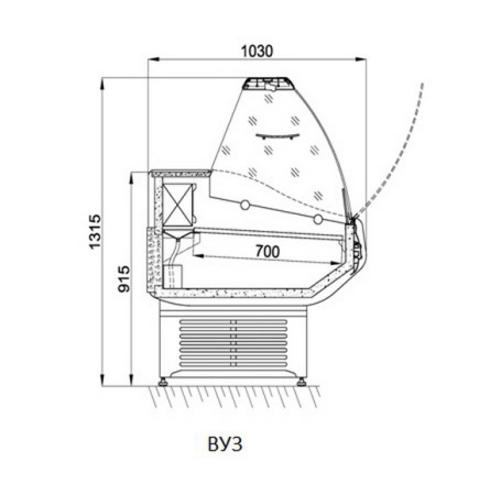 Холодильная витрина Ариада Ариэль ВУ-3-180 с полкой (-5…+5 ºС) | Продажа, монтаж и обслуживание холодильного оборудования | Север33