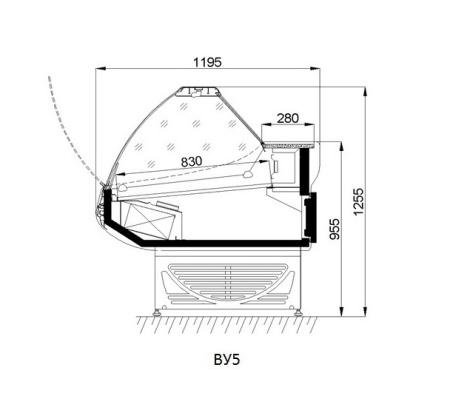 Холодильная витрина Ариада Титаниум ВУ-5-180 (-5…+5 ºС) | Продажа, монтаж и обслуживание холодильного оборудования | Север33