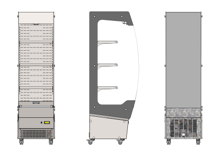 Пристенная витрина Нова ВХСп-0,5/1,75 (+2…+10 ºС) | Продажа, монтаж и обслуживание холодильного оборудования | Север33