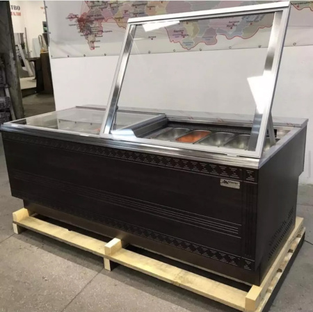 Холодильная витрина Glacier Берта с крышкой на пневмодоводчиках 1,5 (+2…+8 ºС) | Продажа, монтаж и обслуживание холодильного оборудования | Север33