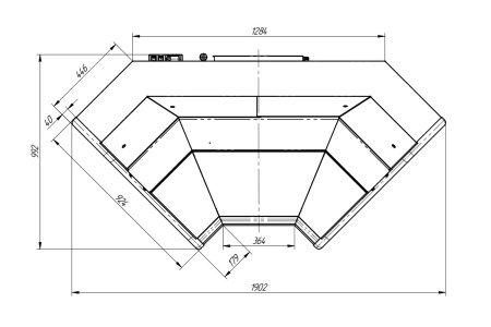 Холодильная витрина Cryspi Octava IC угловая (0...+7 ºС) | Продажа, монтаж и обслуживание холодильного оборудования | Север33