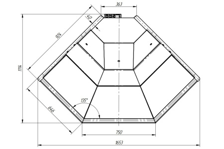Холодильная витрина Cryspi Octava OC угловая (0...+7 ºС) | Продажа, монтаж и обслуживание холодильного оборудования | Север33