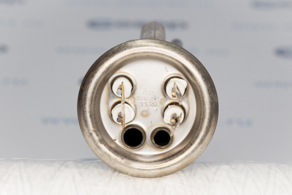 ТЭН RF 2000W(700+1300), ИТА, нерж, Ø64, М4, клеммы под разъем, L350мм, горизонтальный,  + анод М_2e