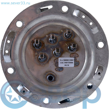 Тэны Аристон  Orginal 3 kWatt изогнутый, шестиболтовый фланец D171 мм, 230v, нержавейка | Продажа, монтаж и обслуживание холодильного оборудования | Север33