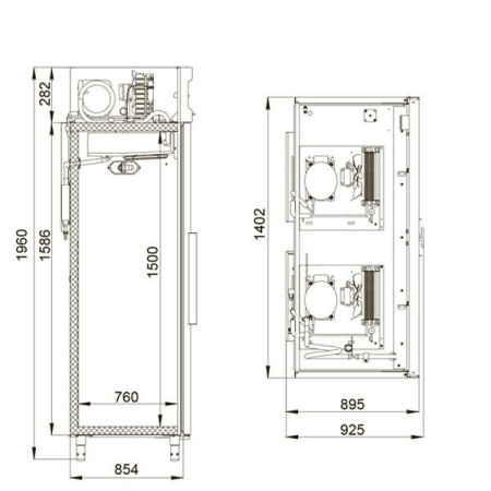 Шкаф холодильный двухкамерный Polair CC214-G (0...+6°C / 0...-18°C) | Продажа, монтаж и обслуживание холодильного оборудования | Север33