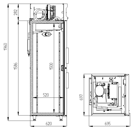 Шкаф холодильный Polair CM105hd-S (0...+6°C) | Продажа, монтаж и обслуживание холодильного оборудования | Север33