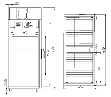 Шкаф холодильный Carboma R1120 (0...+7°C) INOX | Продажа, монтаж и обслуживание холодильного оборудования | Север33