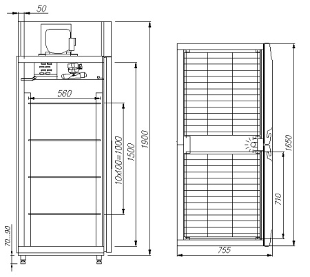 Шкаф холодильный Carboma R1400 (0...+7°C) | Продажа, монтаж и обслуживание холодильного оборудования | Север33
