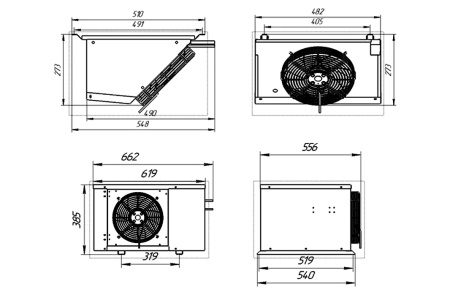 Сплит-система Intercold Standard МСМ-110 FT (-5...+5°C) | Продажа, монтаж и обслуживание холодильного оборудования | Север33