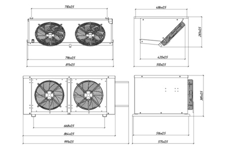 Сплит-система Intercold Standard МСМ-223 380 FT (-5...+5°C) | Продажа, монтаж и обслуживание холодильного оборудования | Север33