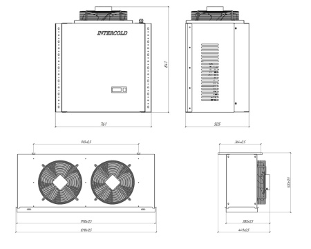 Сплит-система Intercold МСМ-342 PR FT (-5...0°C) | Продажа, монтаж и обслуживание холодильного оборудования | Север33