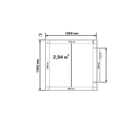 Камера холодильная POLAIR Standard КХН-2,94 (1360x1360x2200) | Продажа, монтаж и обслуживание холодильного оборудования | Север33